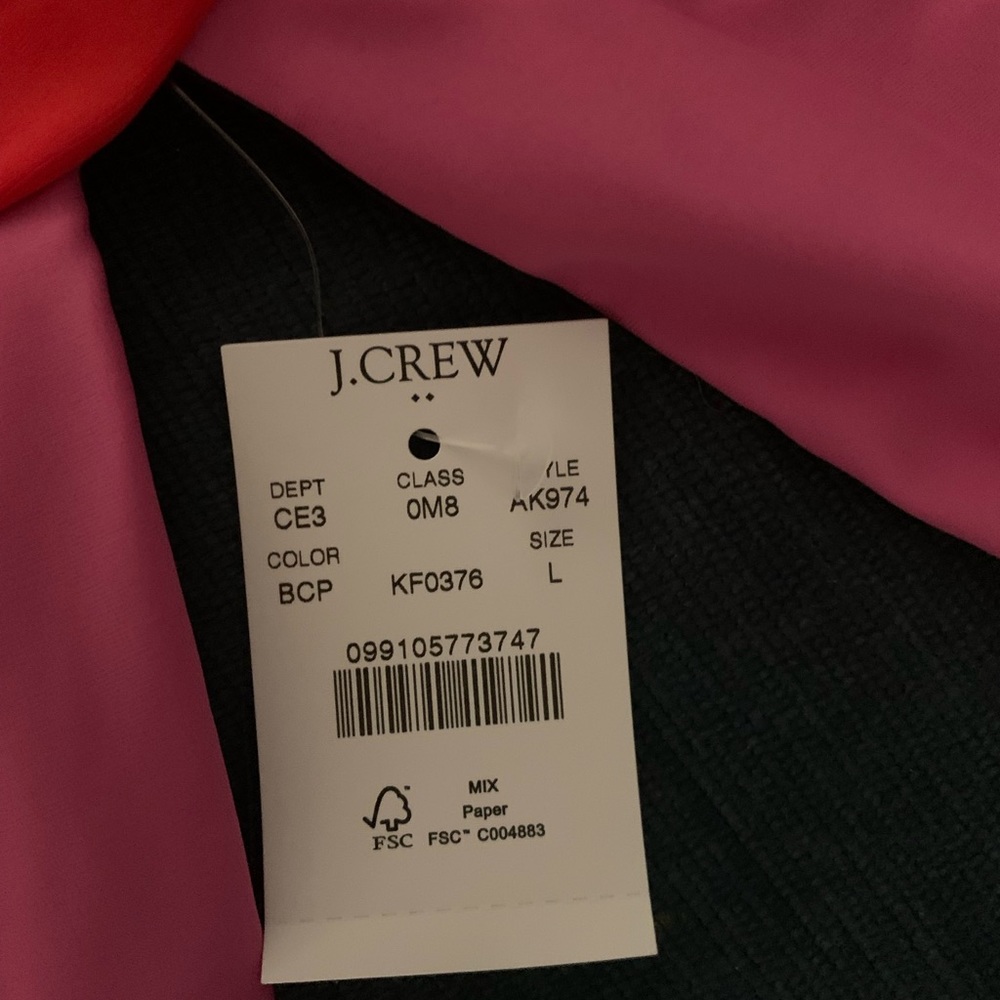 J Crew Plunge V-neck one-piece New NWT L - Picture 7 of 7